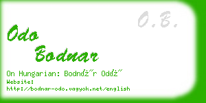 odo bodnar business card